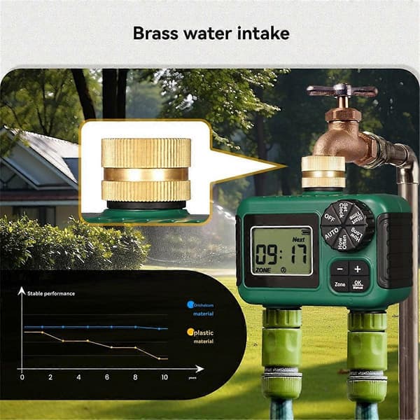 2-vägs vattentimer sprinklertimer vattentät bevattningskontroller