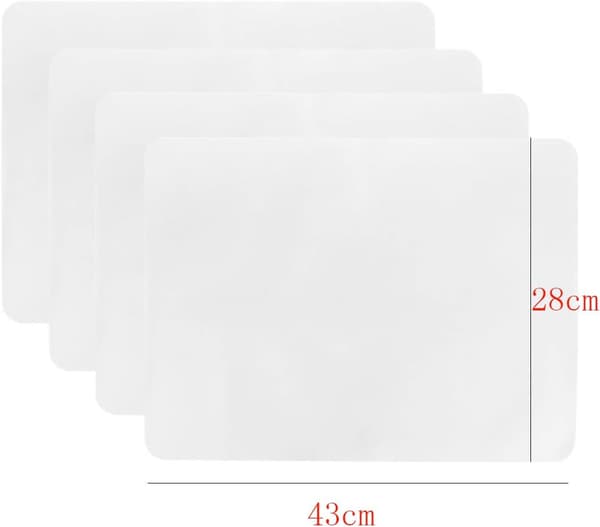 12 st (43X28cm) - Transparenta plastunderlägg för barn Kitch