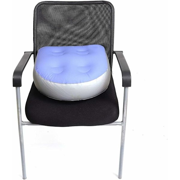 2 stk. spa-puder - oppustelig pude med 4 sugekopper - sugekop-massagepude - rygpude - blød spa-pude - co