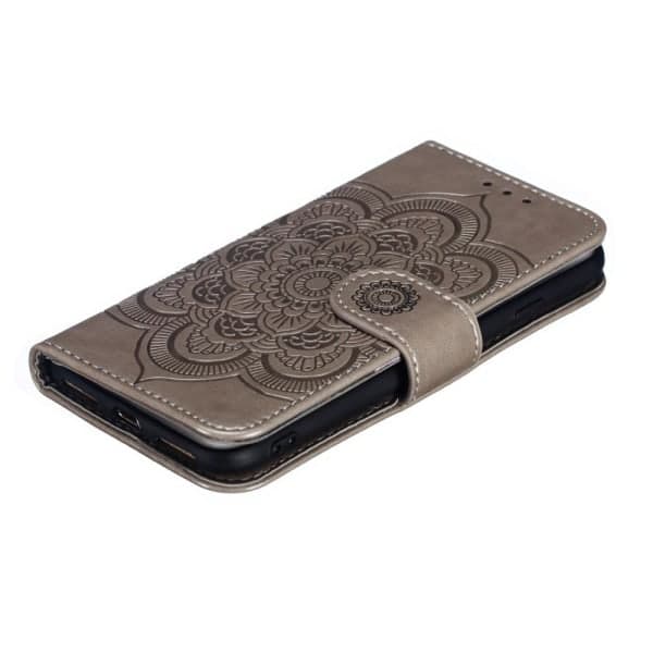 IC iPhone 7/8/SE (2020/2022) - Mandala Lompakkokotelo - Harmaa