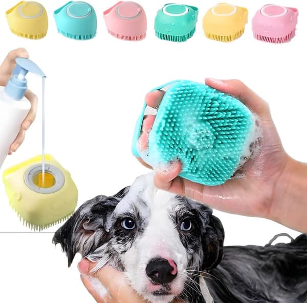 Hundepleje Børste - Underuldsrive & Badebørste til Korthårede Hunde (Gul)