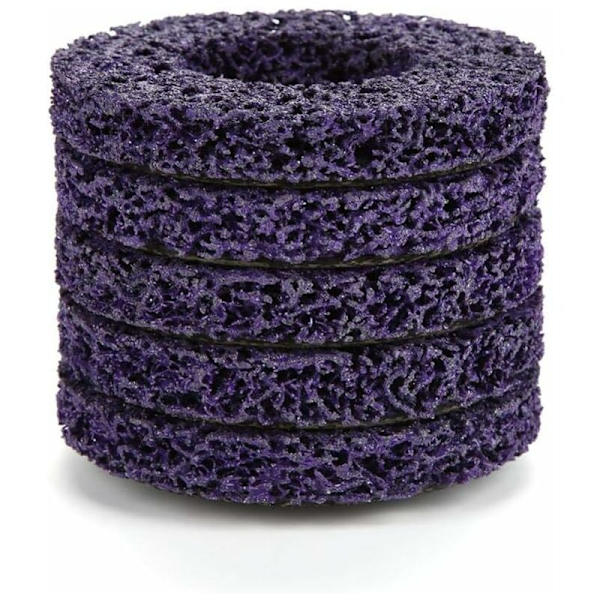 5 kpl Poly Strip -hiomakiekko Ruosteenpoistotyökalu Puhdas Laadukas Hiomakulma Kiekot Violetti 100mm 60