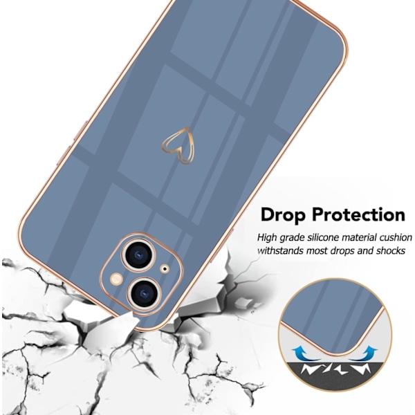 iPhone 13 -kuori söpöllä suojakuorella, sininen