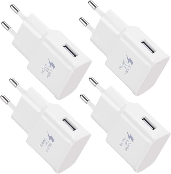4-Pakning 5V-2A USB Strømadapterkontakt Universal Hurtiglading