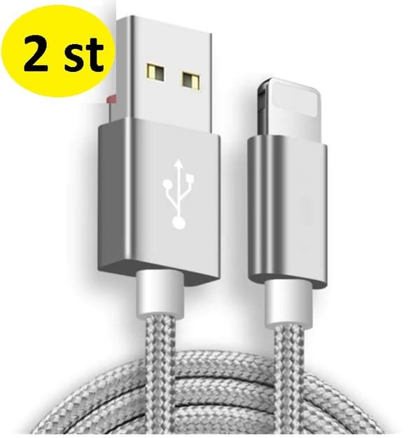 2 kpl pitkä 3m iPhone-kaapeli musta