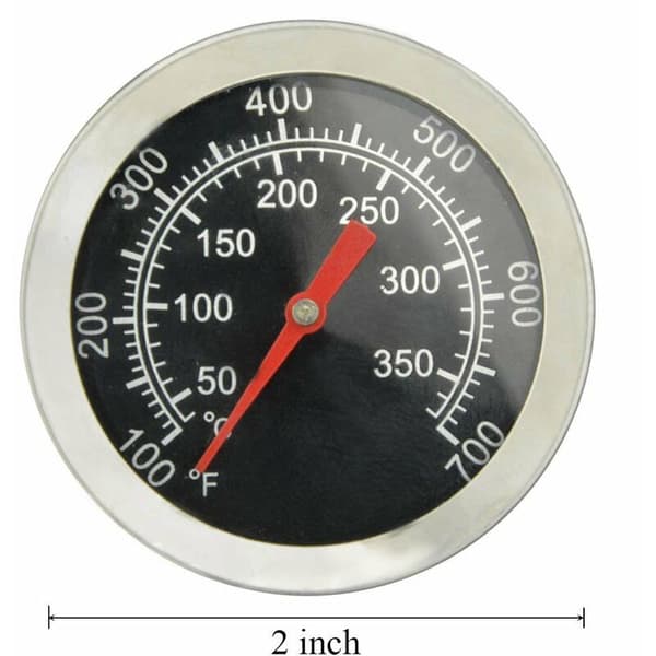 BBQ Grill Kolgrill Röktermometer, 52mm Rostfritt Stål Pizza Ugn Termometer, BBQ Reservdelar