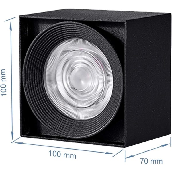 10W LED-takspotlightlampe, takspotlights, taklampe, justerbare takspotlights, LED-taklamper, takbelysning, IP20, 10x1