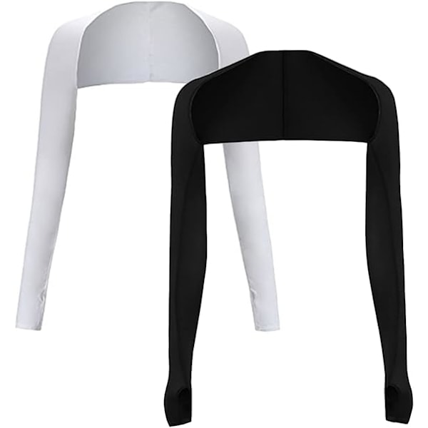 Arm sleeves 2-pak solbeskyttelse med fingerhuller UV-beskyttende arm sleeves til golf