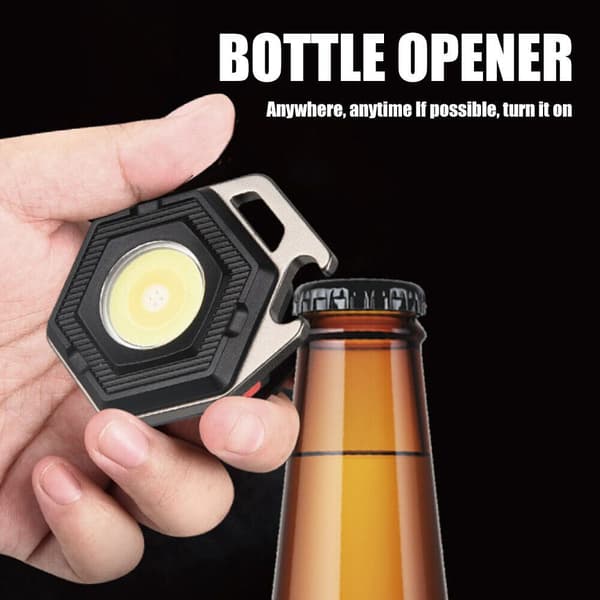 Mini LED Lys Nøkkelring USB Lommelykt