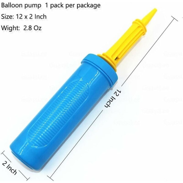 Handpump, dubbelverkande luftpumpar för bollar, träningsbollar, yogabollar, poolflottor 2pack