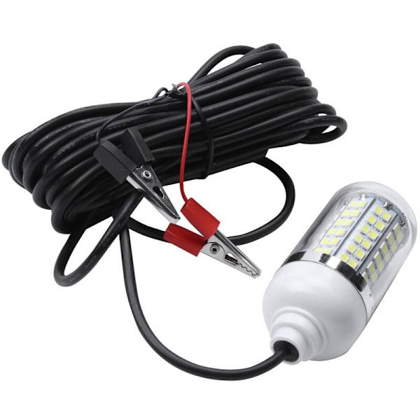 12V 15W Fiske lys 108 stk 2835 Led undervanns fiske lys lokkefisk fiskefinner lampe tiltrekker reker blekksprut krill (hvitt lys + hvitt)