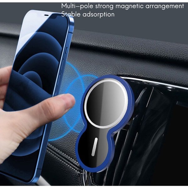 15W magnetisk trådløs lading Mobiltelefon Bilfesteholder for IPhone 12 Pro Max Mini
