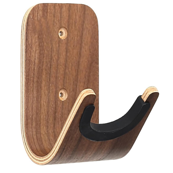 Gitarr Skateboard Väggfäste, Unik Design Böjt Trä Gitarrhängare Väggfäste Akustisk Gitarrhållare