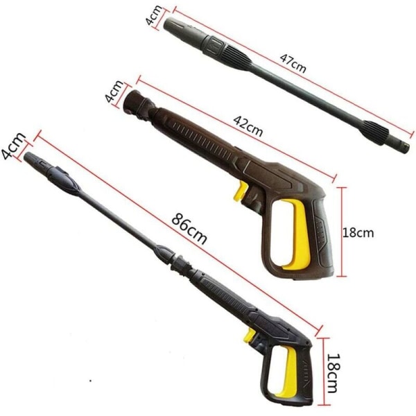 Højtryksudløserpistol og 2 jetlanse, 150 bar 2200 PSI Reservedele til Karcher K2 K3 K4 K5 K6 K7