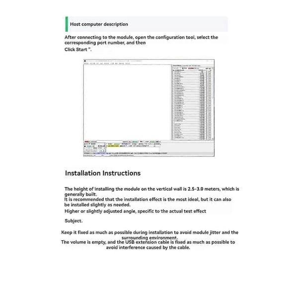 LD6001C 60GHz mmWave Radarsensor Passasjerstrøm Sensor Modul