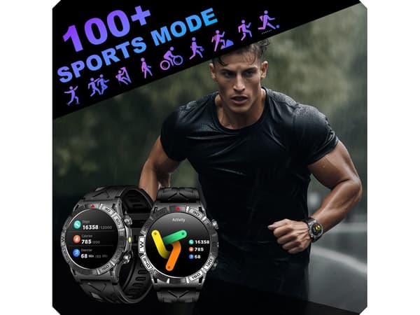 Smartwatch Herr Android Iphone Klocka: Smartwatch Svara/Ring Hjärta Frekvens Stegräknare Blodtryck Buss