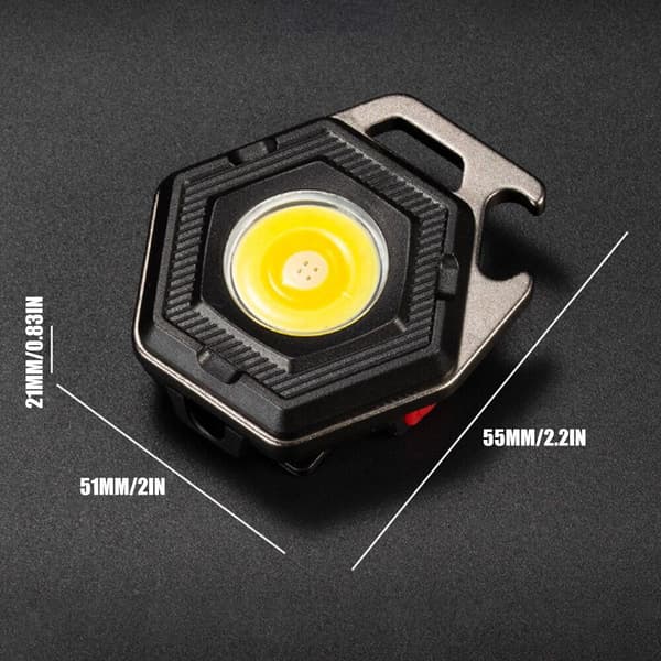 Mini LED Lys Nøkkelring USB Lommelykt