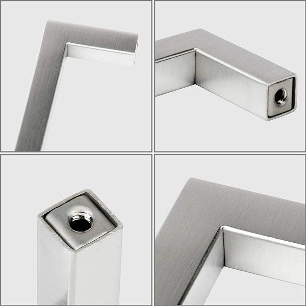 10 x 128mm Porausreikä Ruostumaton Teräs Hopea Kalusteet Kahvat Tanko Kahva (Putken Halkaisija: 12 x 12mm)