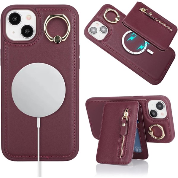 iPhone 13 Læder Cover - Bourgogne