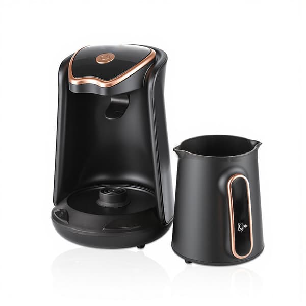 Tyrkisk kaffemaskine, 4 koppers kapacitet, overløbsbeskyttelse, kobberfarve