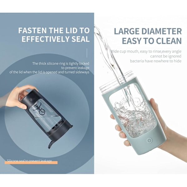 Elektrisk Shaker, Blandad Protein Blender Flaska, BPA-fri | Portabel Blender Mugg, Uppladdningsbar Shaker Mugg och Måltidsersättningsshake, 650 ml (Rosa)