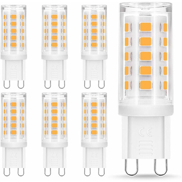G9 LED-lampor, 4W motsvarande 40 W halogenbas 400 lm, varmvit 3000K, 360° rotationsvinkel, ej dimbar, för takbelysning, kök,