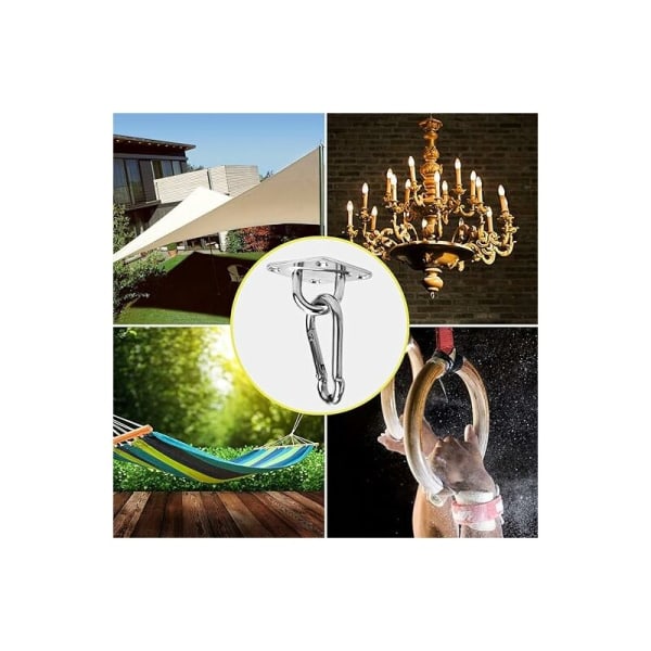 5MM Markise Fastgørelsessæt, Heavy Duty Rustfrit Stål Solsejl, Hardware Kit til Have, Trekant og Firkant, Rektangulær, Solsejl