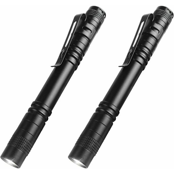 Høy lumen LED lommelykt, mini bærbar pennformet lommelykt, mini lommelykt for camping, fotturer, nødsituasjoner og utendørsbruk (