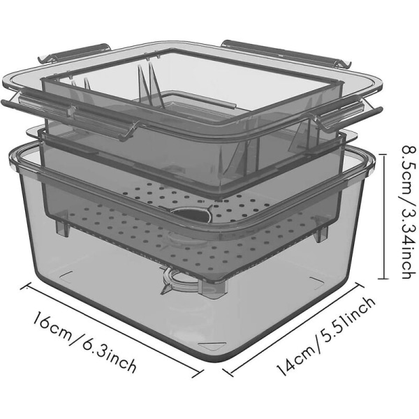 Diy plastpressform Gjutform Sojabönsosttillverkningsform Med ostduk Köksmatlagning, Grå