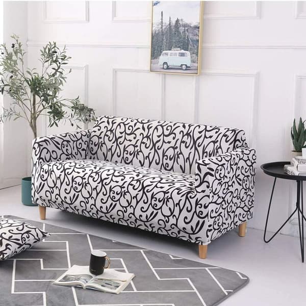 Elastisk Sofatrekk Strekk Sofatrekk 1/2/3/4 Seter Stue Sofatrekk Spandex Slipcover Dekor Full Wrap (4 Seter 235-300CM)