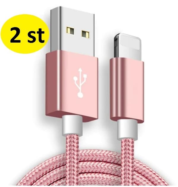2 kpl pitkä 3m iPhone-kaapeli musta