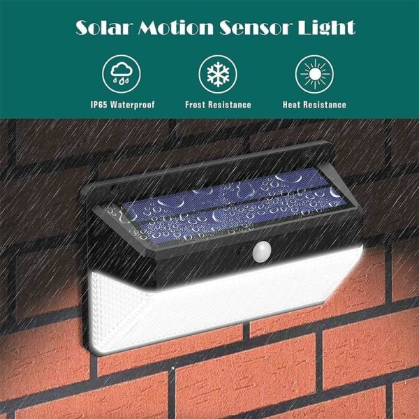 Solar Lights Outdoor, 108 LED Solar Motion Sensor Security Lights [1800mAh] Solar Wall Lights 270  Solar Powered Lights Waterproof Solar Lam