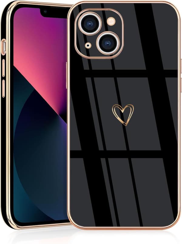 Skal för iPhone 13, Skyddande Flexibelt Silikonskal, Svart