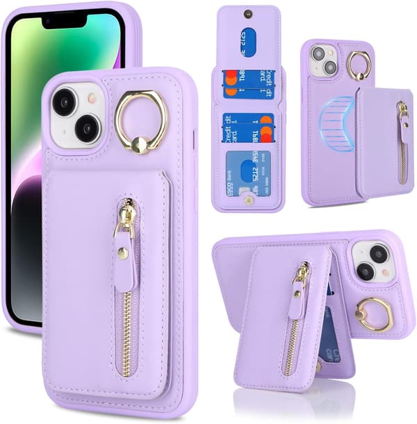 iPhone 13 Læder Cover - Lilla