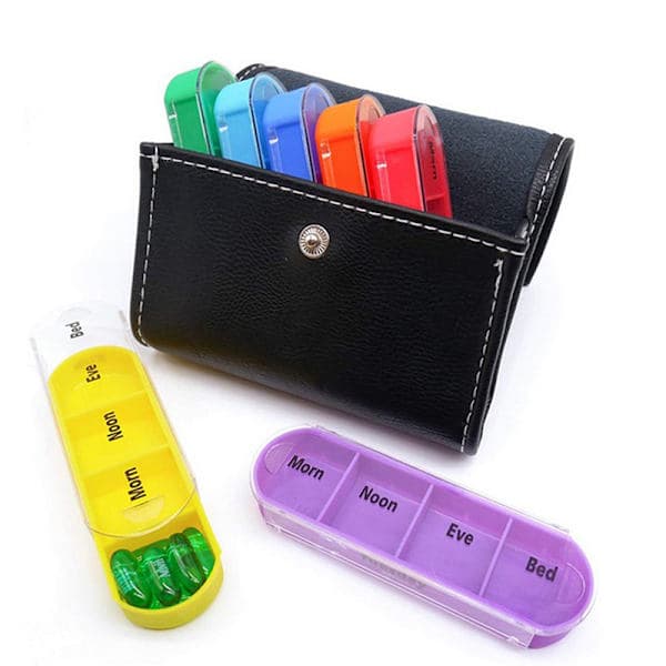 Praktisk 28-rums Dosett Medicinboks Multicolor
