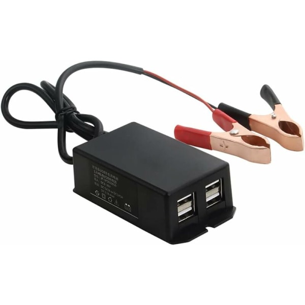 12v 24v til 5v USB strømadapter, vandtæt Motorcykel Mobiltelefon Oplader USB Motorcykel Oplader Motorcykel USB Oplader Adapter med Allig