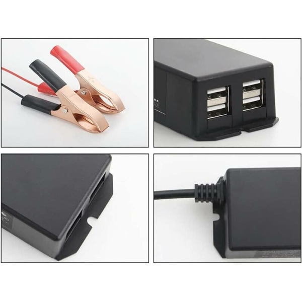 12v 24v till 5v USB power , vattentät Motorcykelmobiltelefonladdare USB Motorcykelladdare Motorcykel USB laddaradapter med Allig