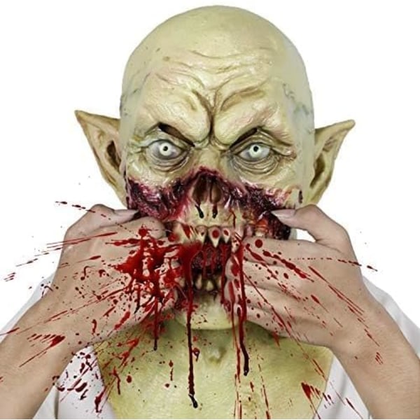 Vampyrmask för vuxna, läskig skräckdemonmask, lämplig för Halloween-maskerad