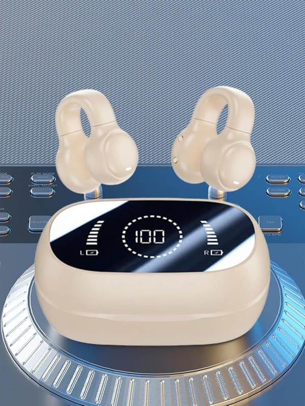 Open Ear Bone Conduction Hovedtelefoner Bluetooth Hovedtelefoner (Hudfarve)