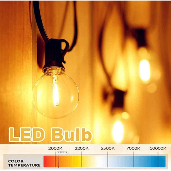 E12 LED-lampor G40 LED-lampor Utomhus 0,6W (Motsvarande 7W), Dimbar LED-globlampa, Varmvit 2700K, Energibesparande lampor för utomhusbelysning