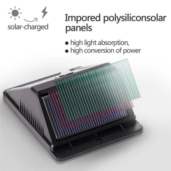 Vandtæt Solar Væglampe med Bevægelsessensor