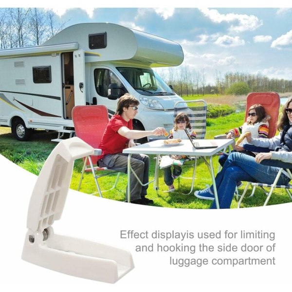 Campervan dørgrebsholder krog opbevaring til campingvogn, holdbart materiale og enkel installation, autocamper, trailer, hvid