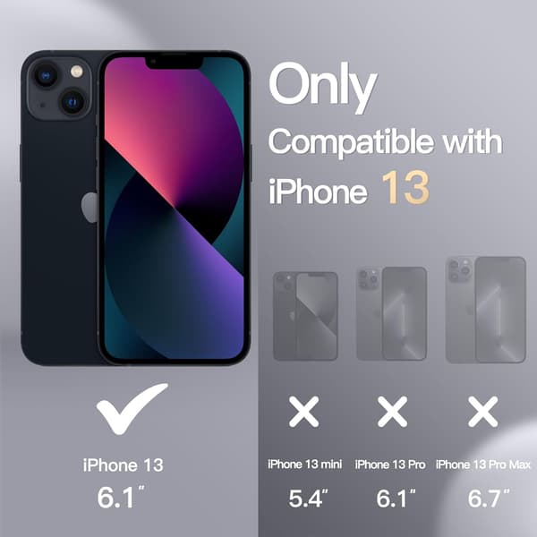iPhone 13 Silikoninen Suojakuori, (Musta)