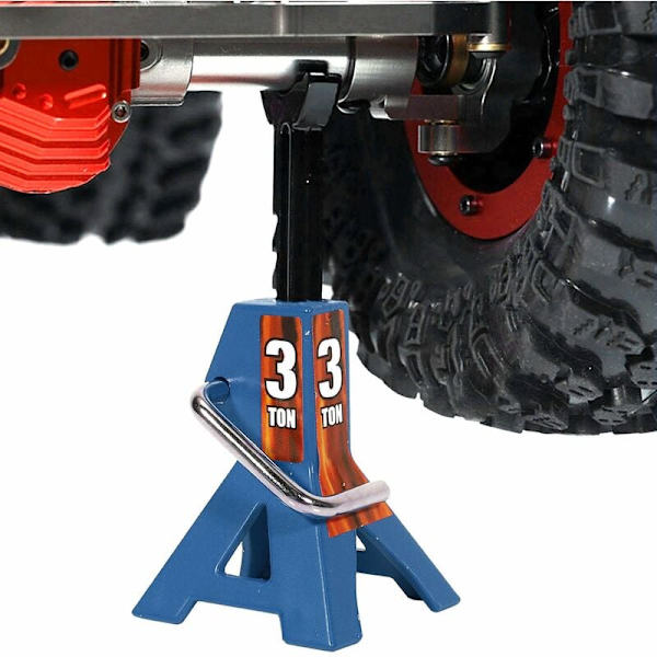 3 Ton Stige Modell Aksel Stativ Løfte Sperre Heavy Duty Rack Kjøretøy Gulv for TRX4 D90 CC01 RC Blå