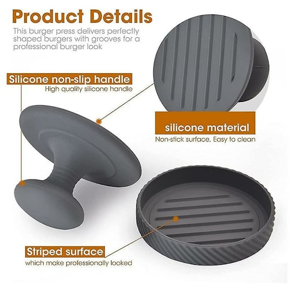 Squeeze Silikon Hamburger Patty Maker. Non-stick Hamburger Press Patty Maker för Patty