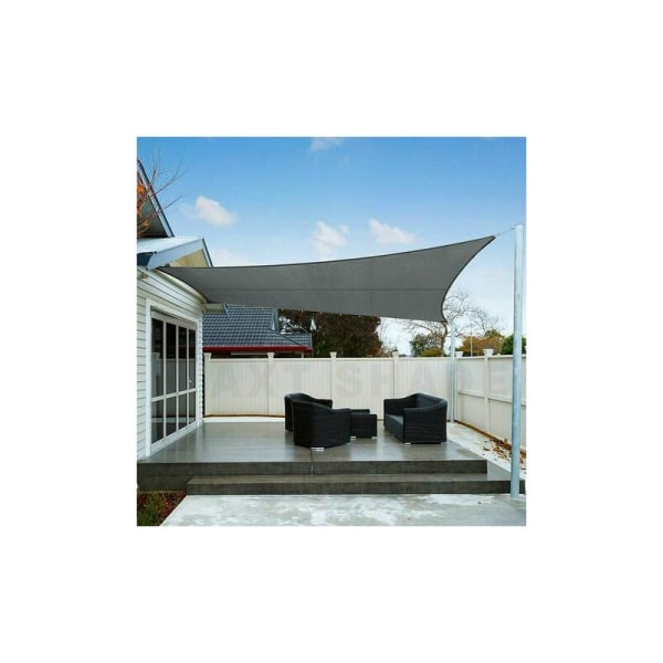 1 stk Firkantet vandtæt skyggesejl 2,5 x 2,5 m skyggestof UV-beskyttelse til udendørs, gårdhave, have - Grå-DENUOTOP