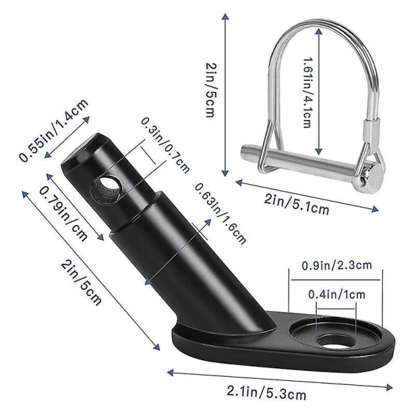 Koblingsfeste for sykkeltilhengere, flate og vinklede metallkoblinger for babybil, forskjellige