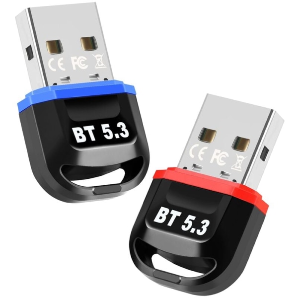 USB Bluetooth 5.3 Adapter USB Bluetooth-mottaker Støtter bærbar PC Desktop Bluetooth-headset Mottaker Sender Rød