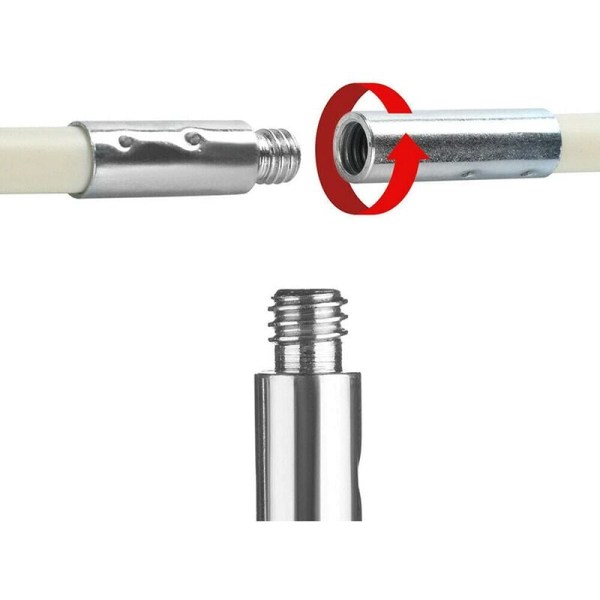 Pipebørste-sett, Pipe Rengjøringsverktøy Pipe Feiing Kit Inneholder 9 (40cm) Fleksible Stenger og 1 (100mm) Pellet Ovns Pipe Feiing