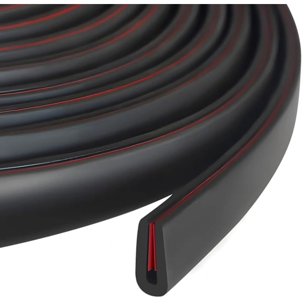 Gummikantliste, 1/16\" Selvklæbende Elastisk U-rille Kantbeskyttelsesplade til Metalplader, Døre, U-formet Skarp Kantbeskyttelse, Passer 1-3/32\" Bred